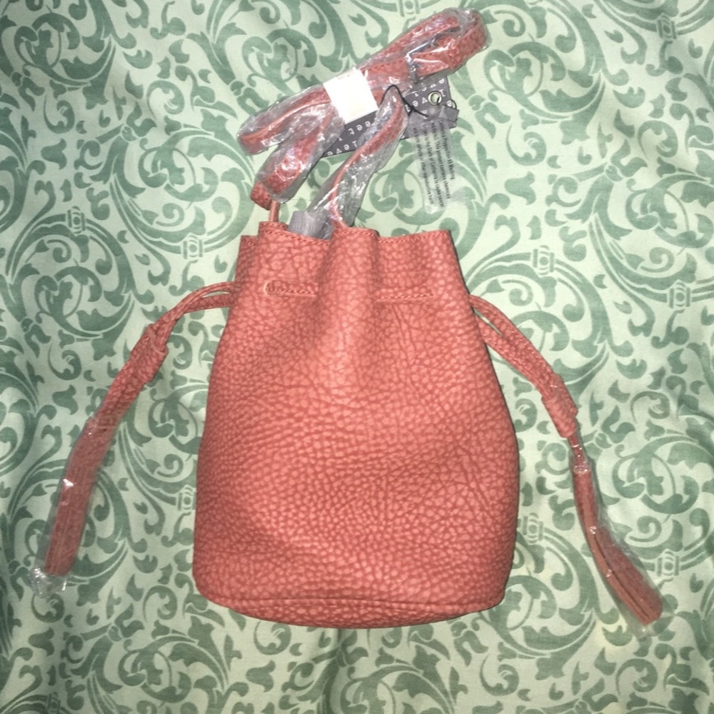 Brown drawstring bag