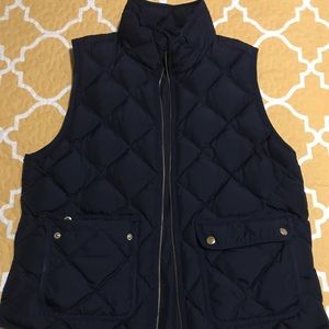 Navy J. Crew Puffer Vest