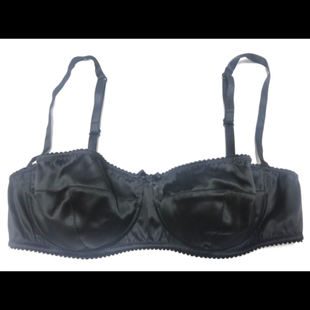 Dolce & Gabbana Black Silk Bra (34B). NEW W/ TAGS!