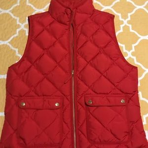 J. Crew Puffer Vest in Red