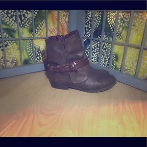 Faux leather boots