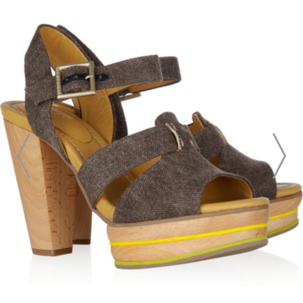 See By Chloe Tweed and Leather Sandals
