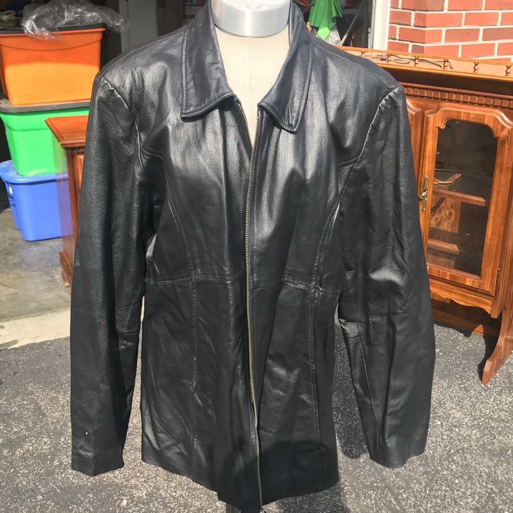 Leather coat