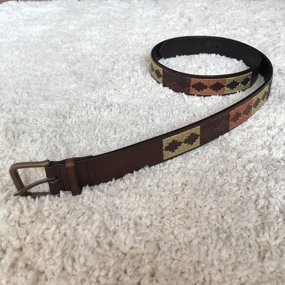 Hollister Boho Pattern Leather Belt