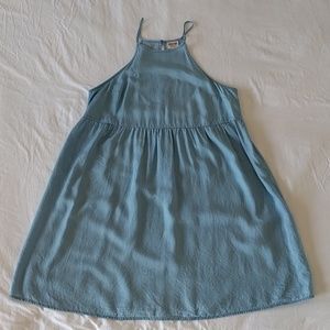 Denim Chambray Baby Doll Dress