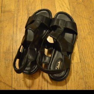 Clarks sport sandal size 7 black leather