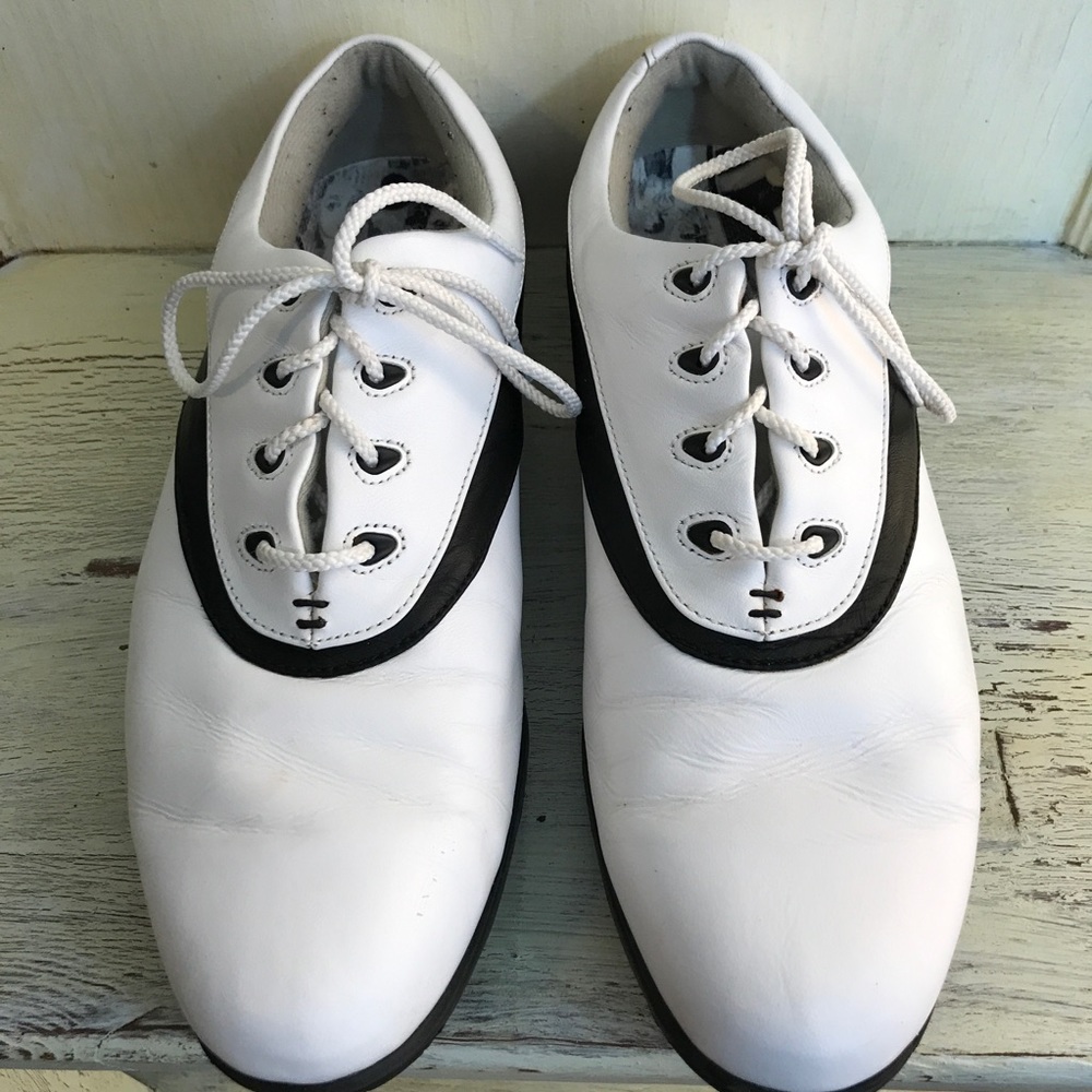 FootJoy eComfort Leather Spike Golf Shoes Sz 9 1/2