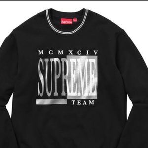 Supreme Crew Neck Black Team Sweater  Black Large