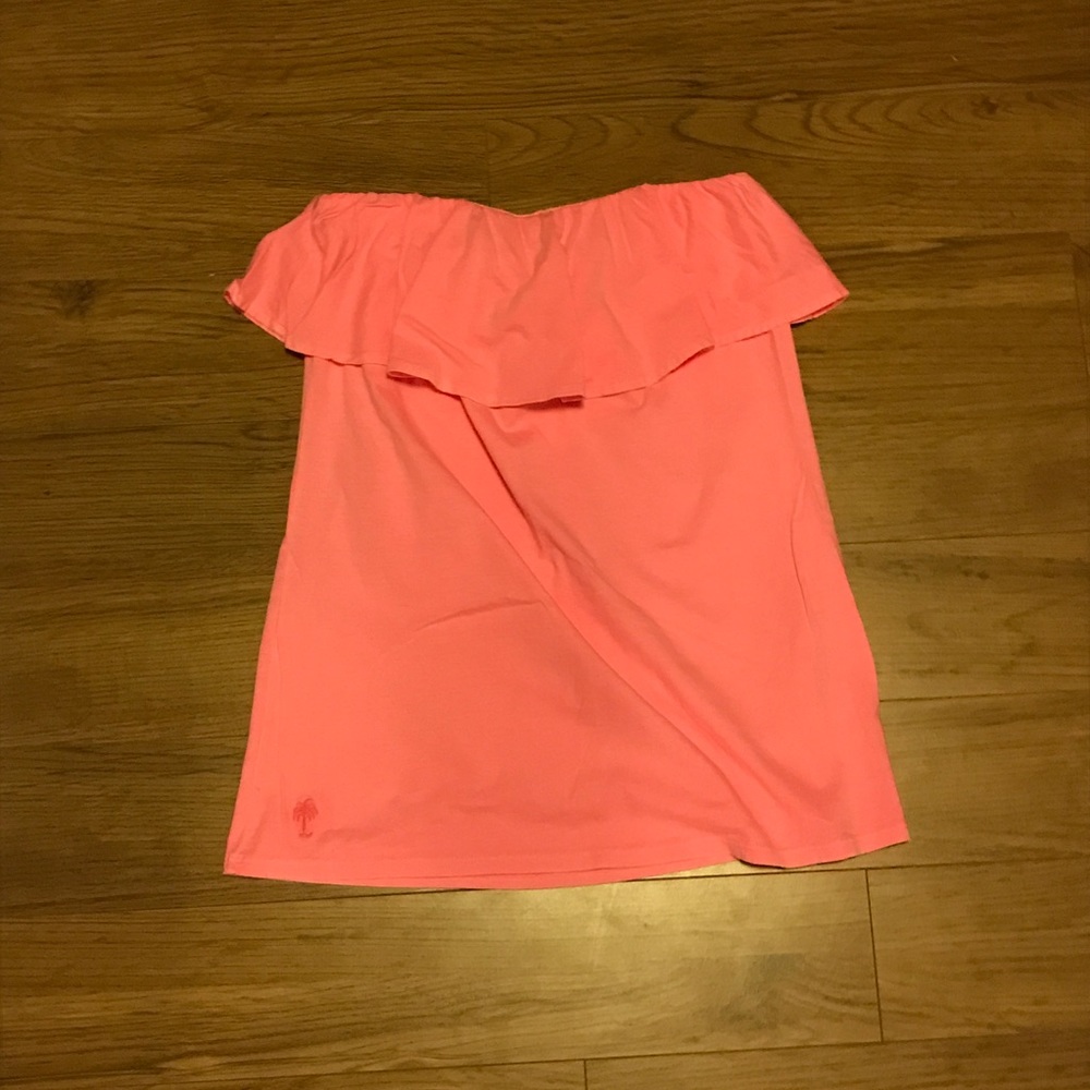 Lilly Pulitzer Pink Size M Wiley Ruffle Tube Top