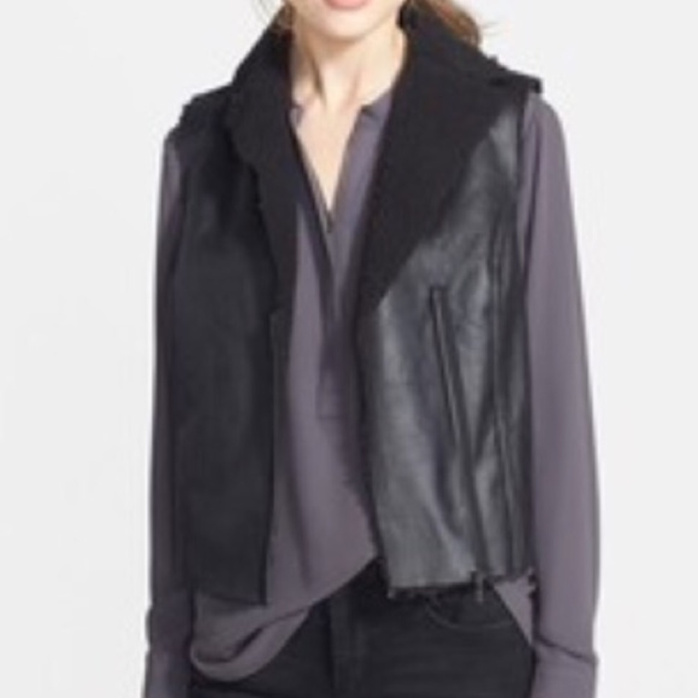 Eric +Lani Faux Shearling vest