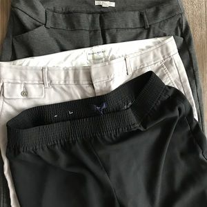 Lot of three Banana Republic/Gap/DB Wideleg Pants