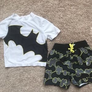 BATMAN Boys Rash Guard Set (18-24M)