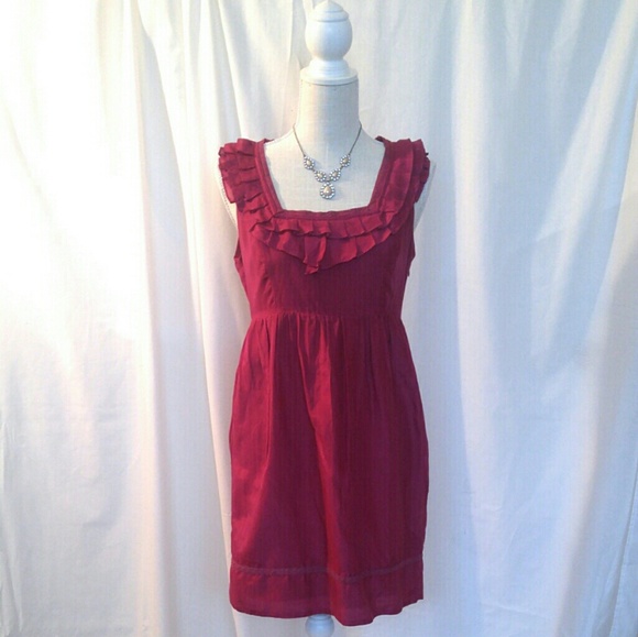 *2/$5 SALE!* Purple/Maroon Linen Dress - Size S - Picture 1 of 5
