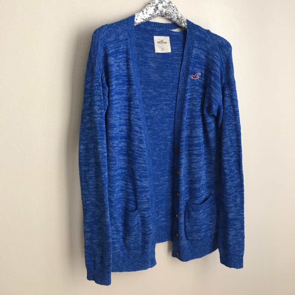 Blue oversized cardigan