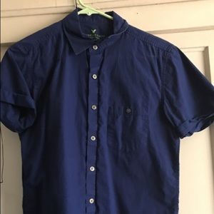 Two short sleeve button ups. (Red / blue)