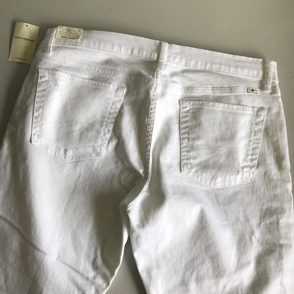 {Lucky Brand} White Sienna Slim Boyfriend Jeans - Picture 5 of 8