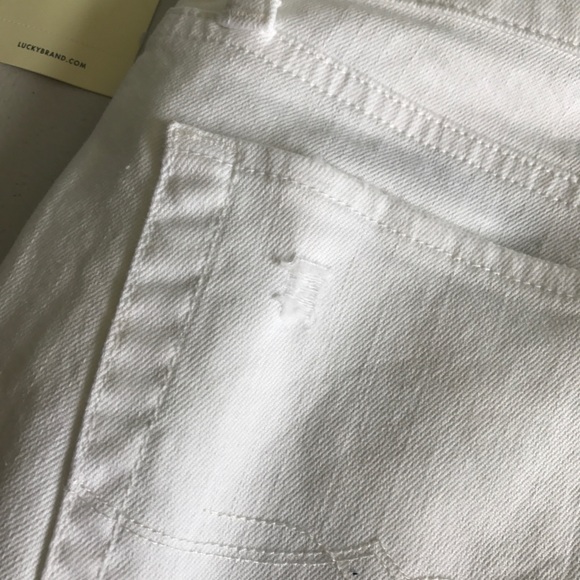 {Lucky Brand} White Sienna Slim Boyfriend Jeans - Picture 6 of 8