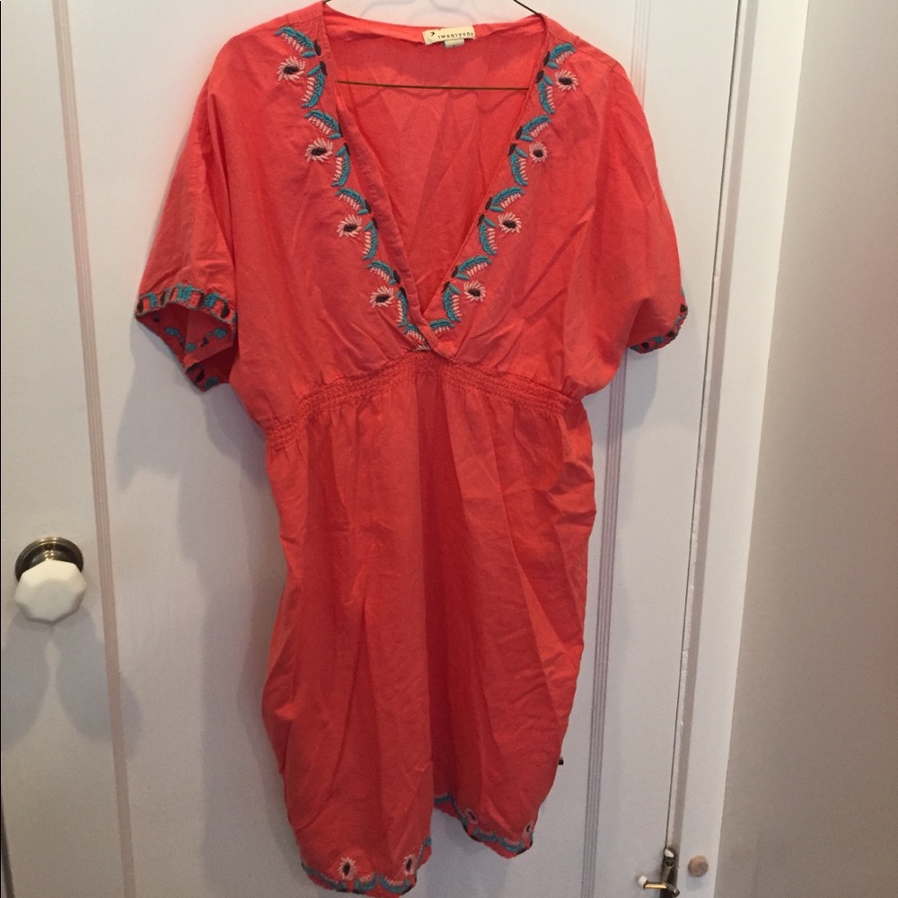 ⬇️ Twentyone Coral Tunic Embellished Top Swim