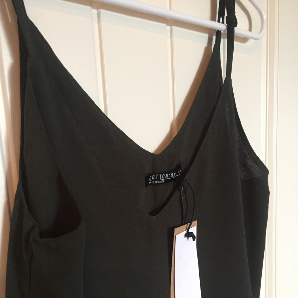NWT! Olive Green V-Neck Camisole