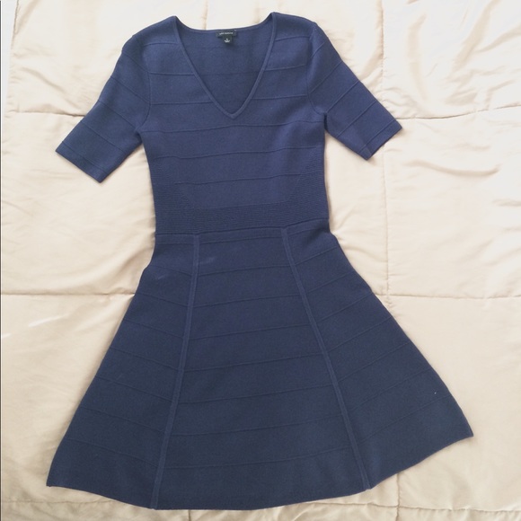 Ann Taylor Navy Knit Dress - Picture 3 of 7