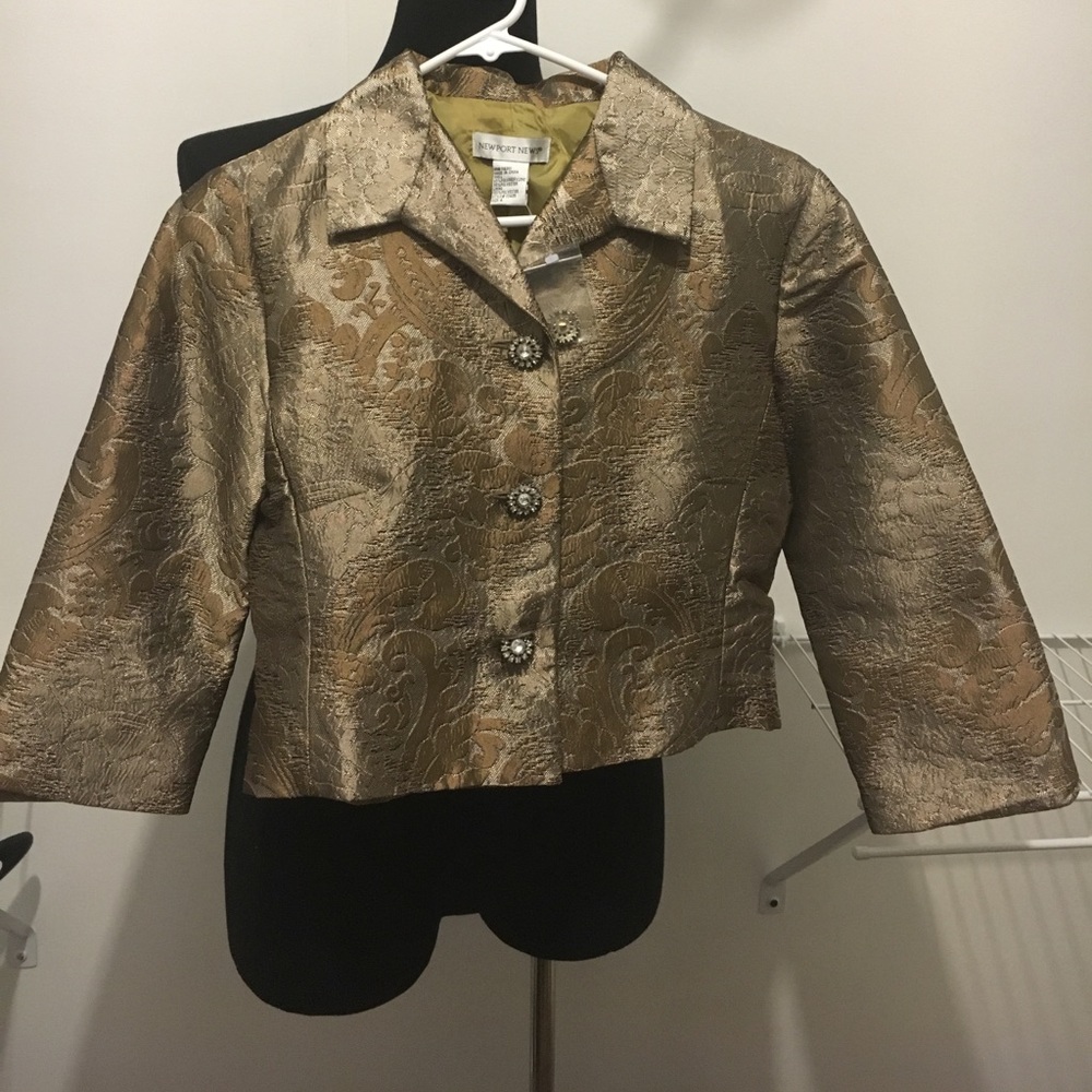 Patterned cropped blazer