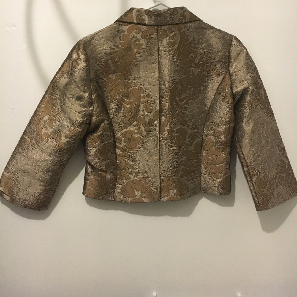Patterned cropped blazer - Picture 2 of 3