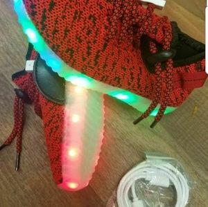 LED sneakers USB charge port kid's