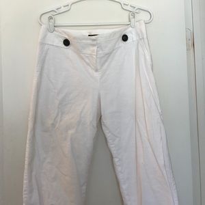 White crop pants