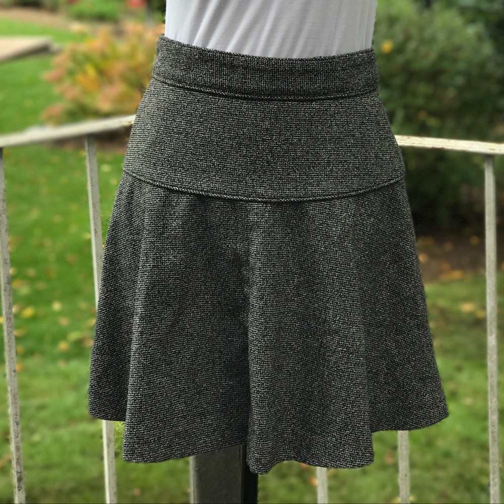 Grey Twill Banana Republic Midi Skirt