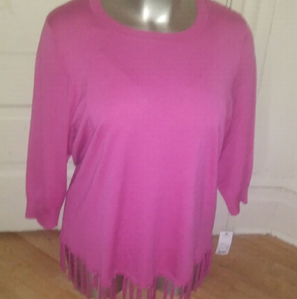 💕 Notations sweater with fringe 2x