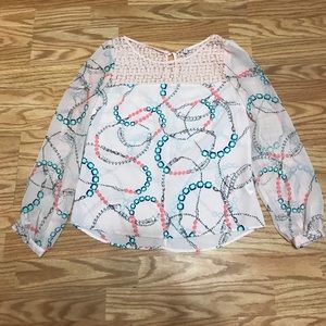 Sheer top Size medium