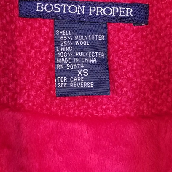 Valentines Day! Gorgeous red Boston Proper jacket. Xs - Picture 4 of 6