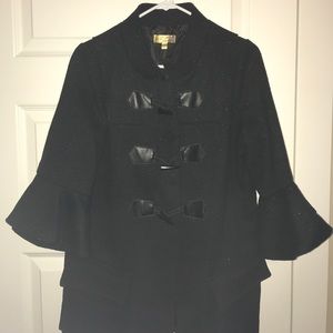 Black glitter Vera Wang princess coat