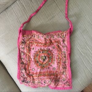 Pink boho bag