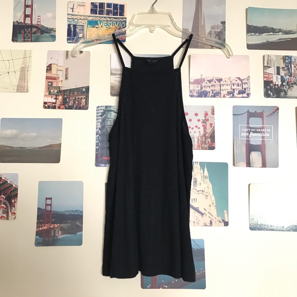 Aeropostale Black Ribbed Flowy Tank
