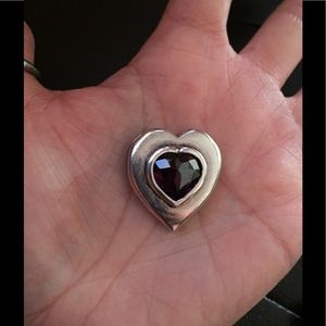 💜BEAUTIFUL SILVER & AMETHYST HEART PENDANT💜