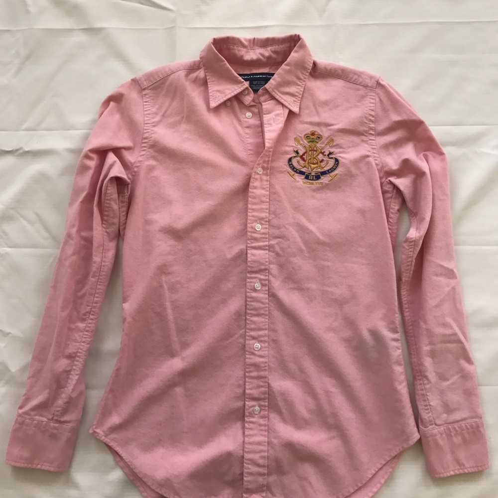 Ralph Lauren Sport size 4 pink oxford button up.