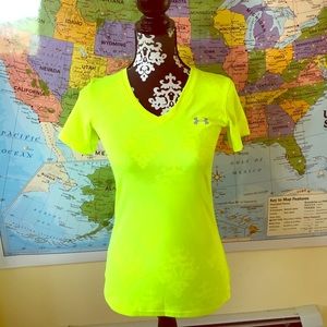 Neon Yellow Under Armour V-Neck Tee