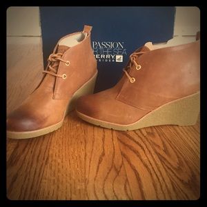 Sperry wedge booties