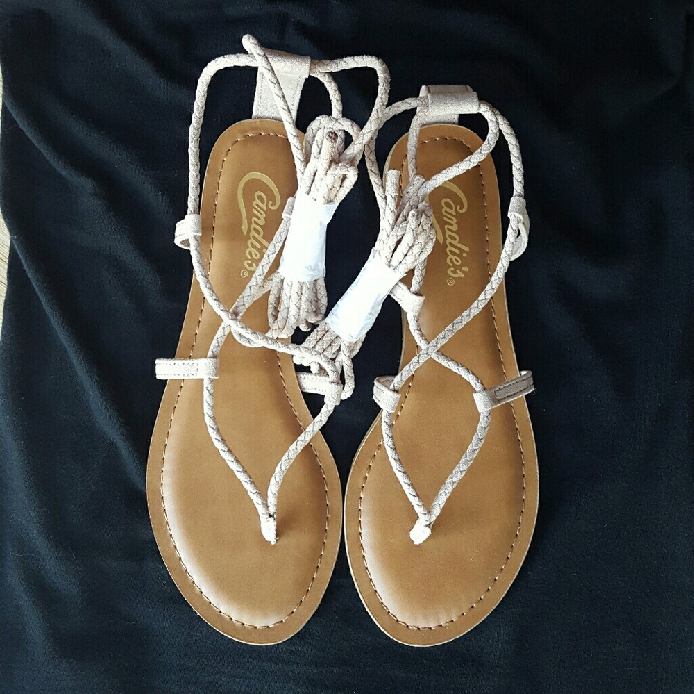 SOLD Candies Hula tan sandals