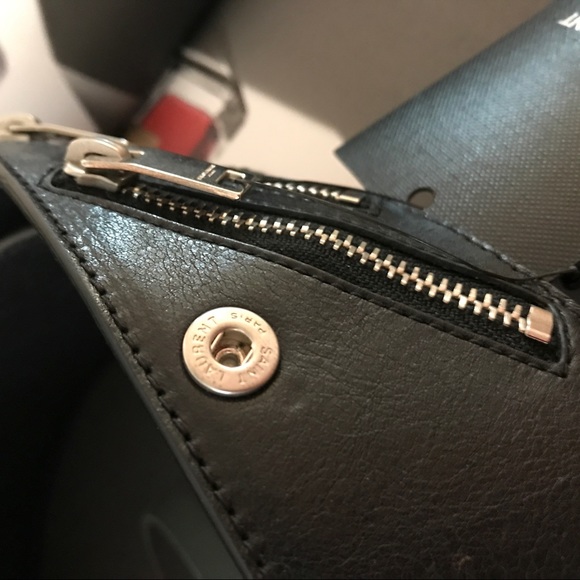 Saint Laurent studded zipper button closure belt main image 4