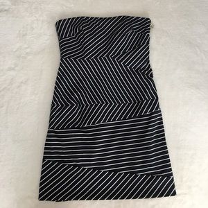 Cynthia Steffe striped strapless bodycon minidress