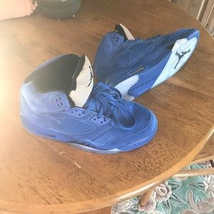 2017 Air Retro 5 Blue Suede