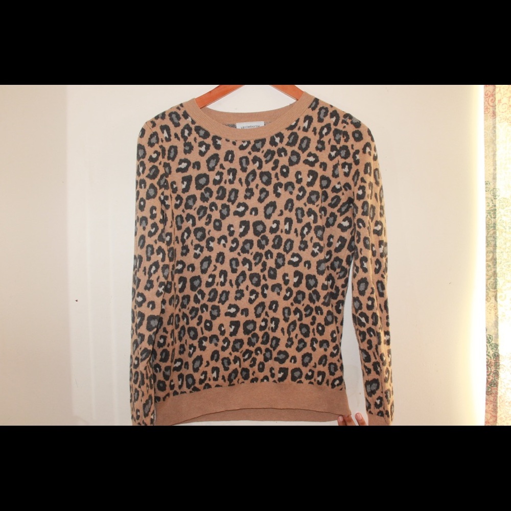Liz Claiborne Cheetah Print Sweater
