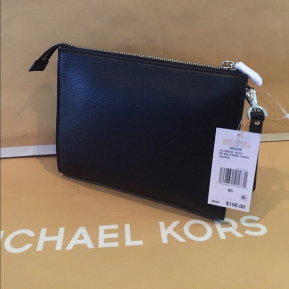 🌹🌟Michael Kors Mercer MD Box Travel Pouch Black - Picture 2 of 7