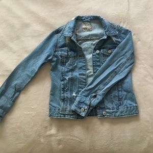distressed jean jacket
