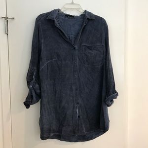 Denim blue, tencel tunic/big shirt