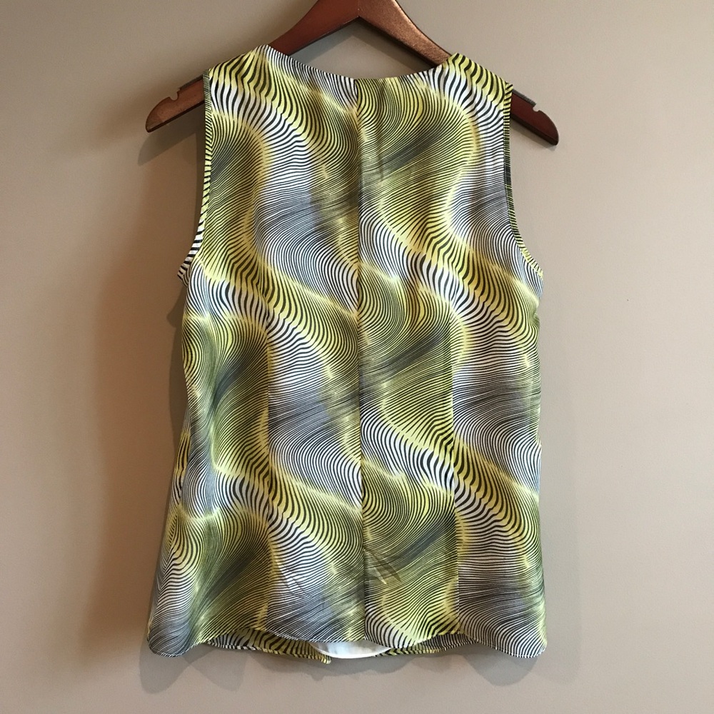 Pattern Top With Asymmetric Collar - image 3