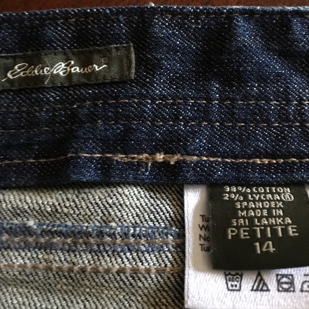 New Eddie Bauer Long Denim Skirt size 14 Petite