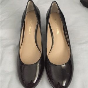 Arturo Chiang Black Patent Leather Wedges